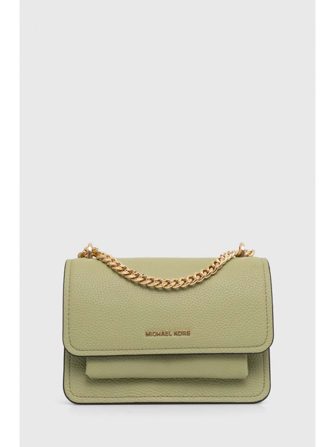 Kožená kabelka MICHAEL Michael Kors zelená barva 32T4GC7C1T